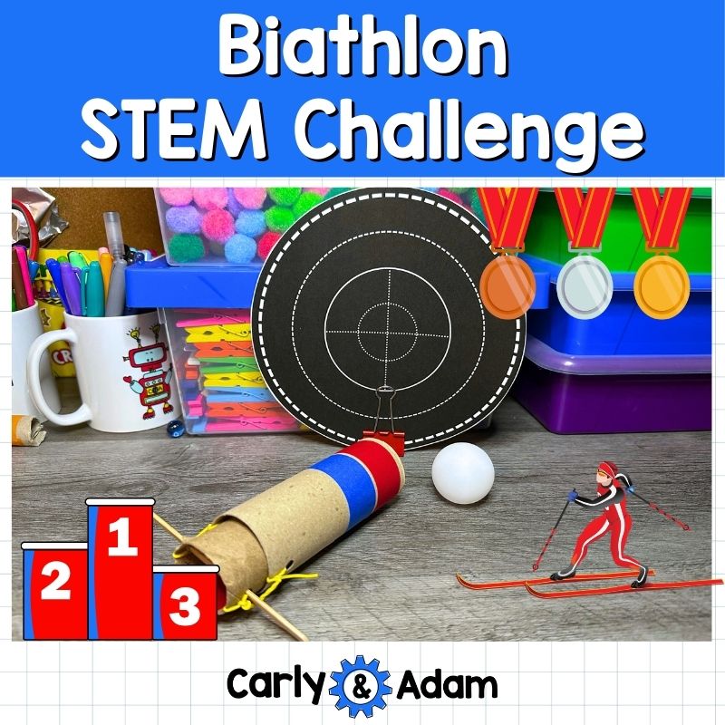 Biathlon Winter Olympic Games STEM Activity Build a Ping Pong Ball Launcher