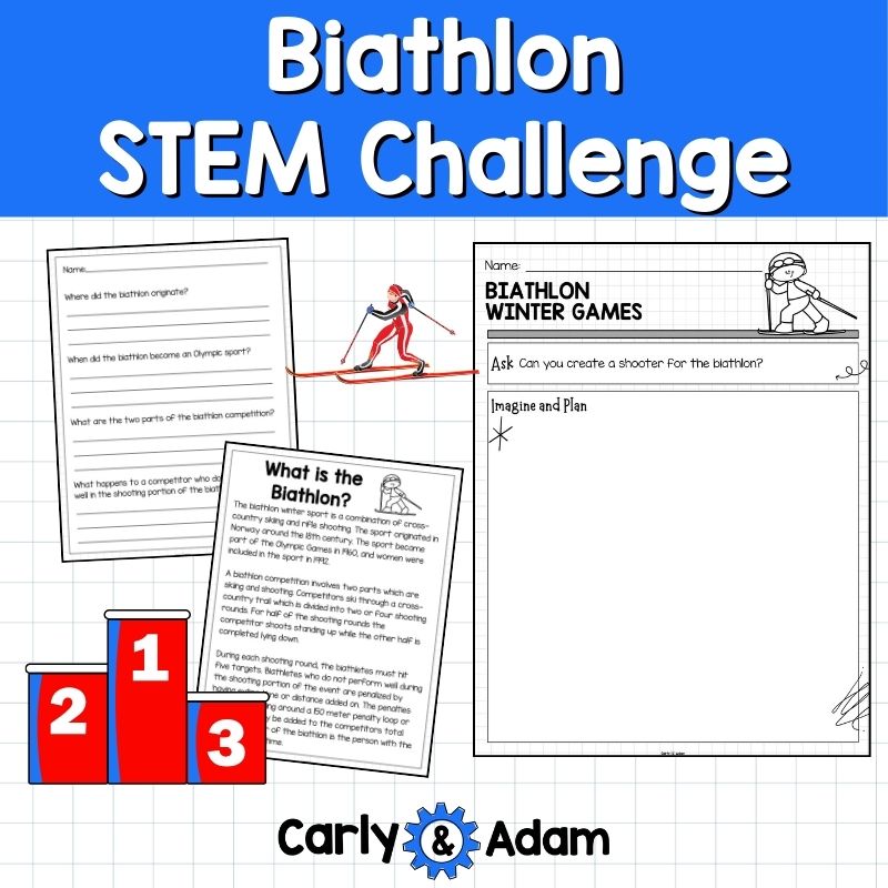 Biathlon Winter Olympic Games STEM Activity Build a Ping Pong Ball Launcher
