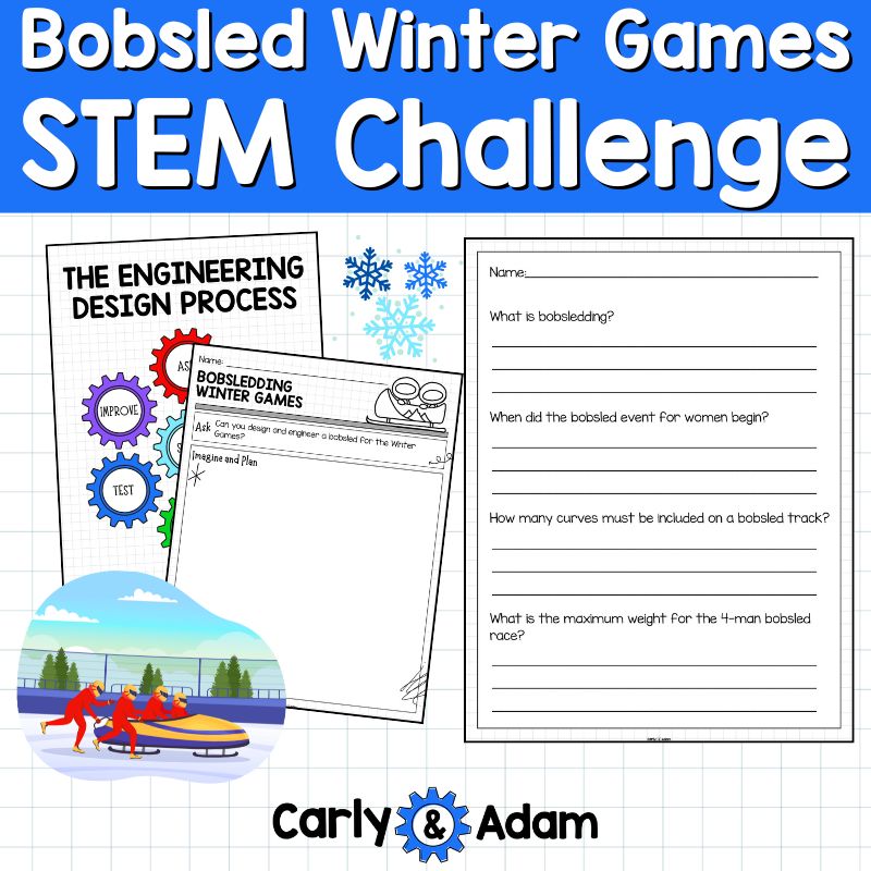 Build a Bobsled Winter Olympic Games STEM Activity