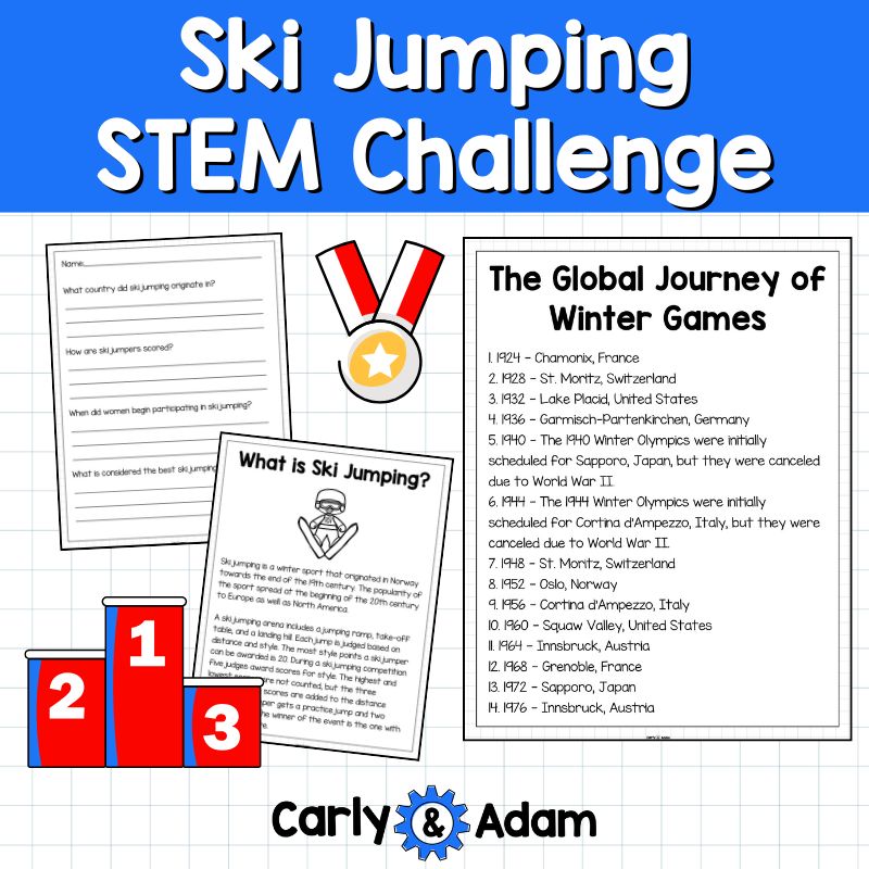 Ski Jumping Winter Olympics STEM Activity Make a Ski Jumper