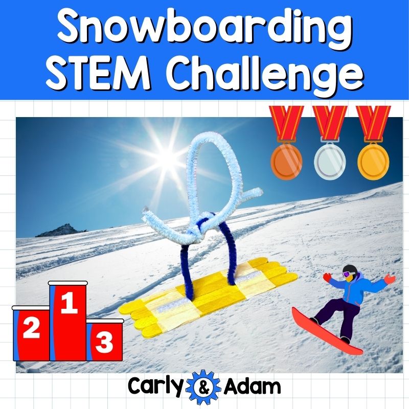 Build a Snowboarder Snowboarding Winter Olympic Games STEM Activity