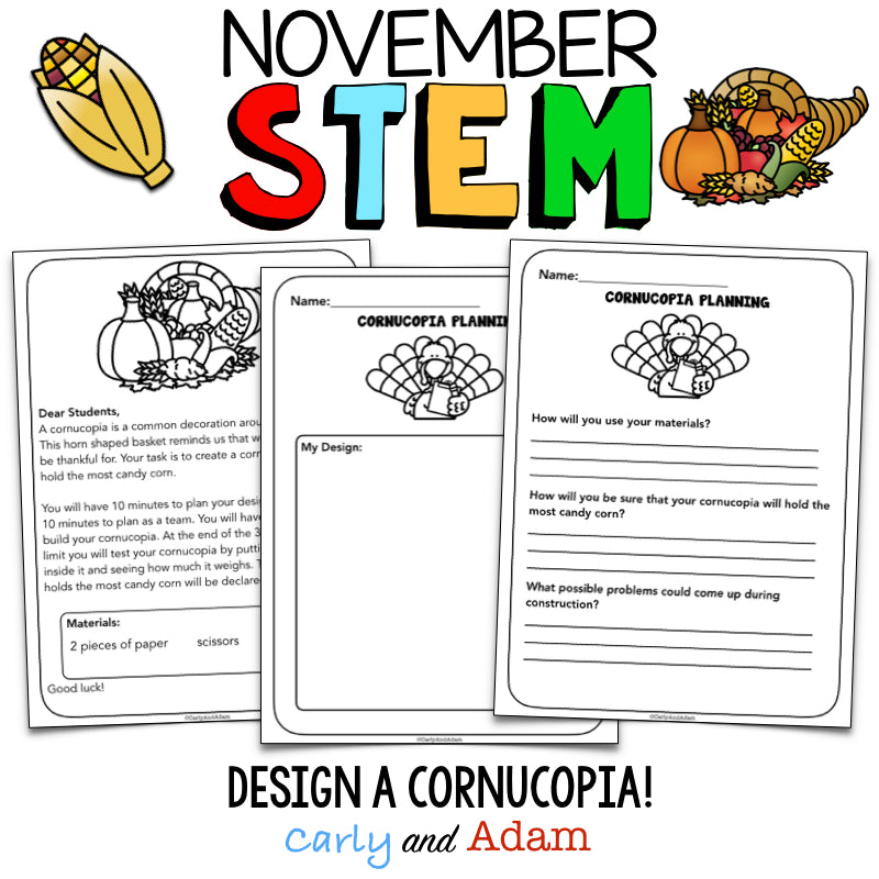 Candy Corn Cornucopia Thanksgiving STEM Activity