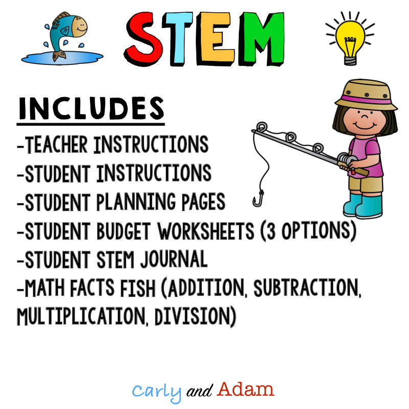Fishing for Math Fact Fluency STEM Challenge Math Facts