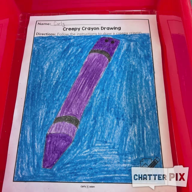 Free Creepy Crayon Read Aloud Directed Drawing Challenge