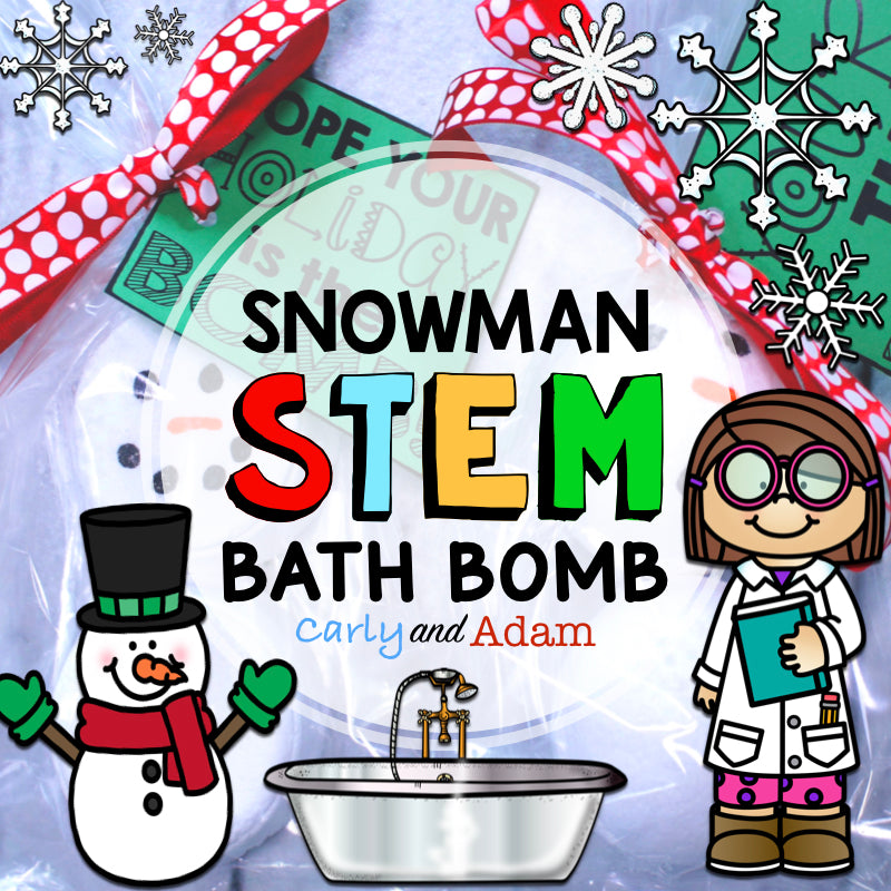 Snowman Bath Bomb Winter Science Activity