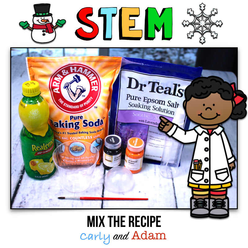 Snowman Bath Bomb Winter Science Activity