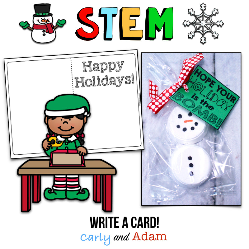 Snowman Bath Bomb Winter Science Activity