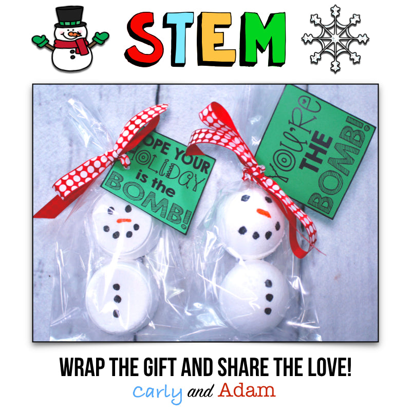 Snowman Bath Bomb Winter Science Activity