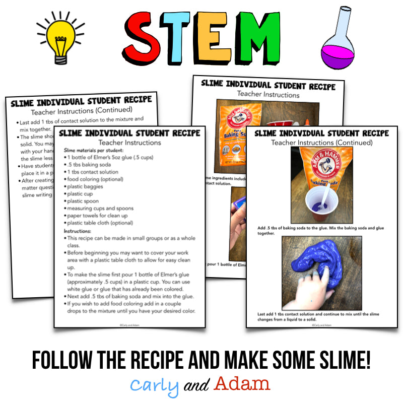 Slime STEM Activity States of Matter Integration